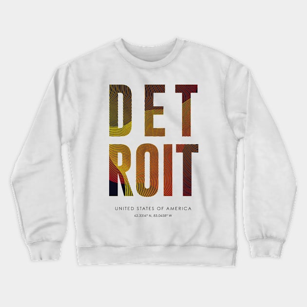 Detroit City typography Crewneck Sweatshirt by StudioGrafiikka